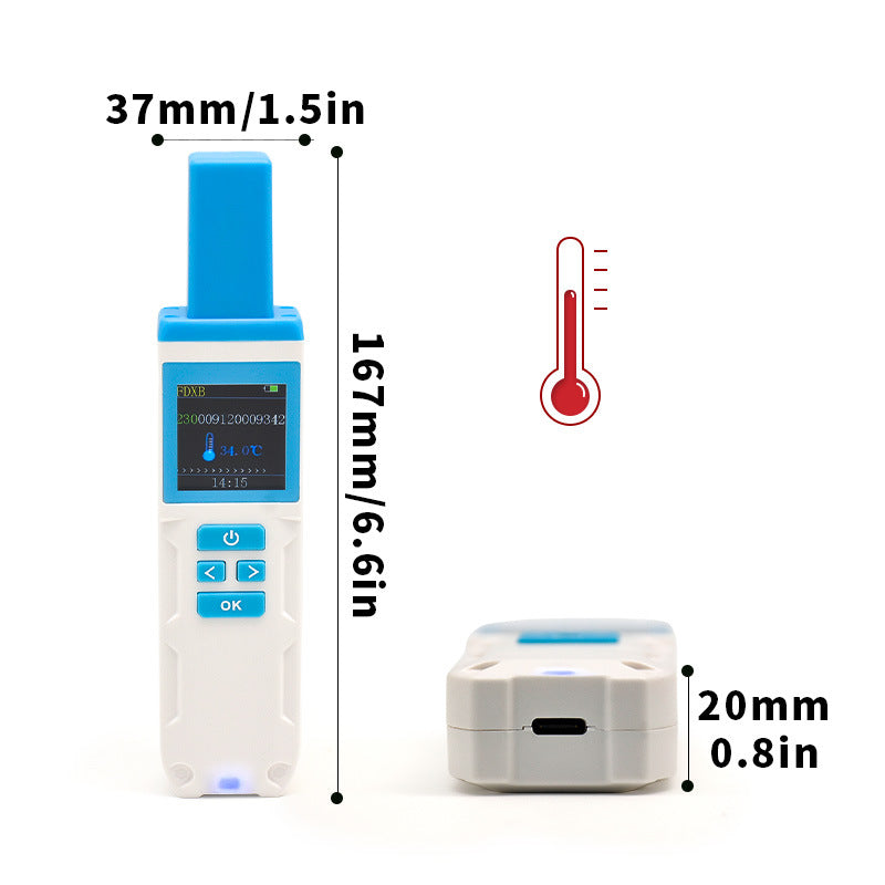 Animal microchip reader, barcode scanner for cats and dogs, CT003