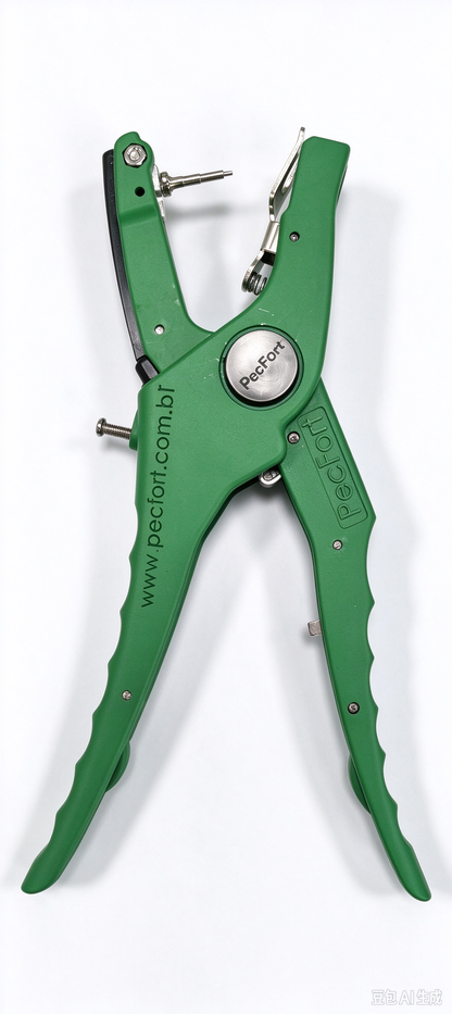 Automatic Rebound Animal Livestock Ear Tag Applicator Ear Tagging Tool Ear Tag Pliers Cattle Ear Tagger with Spare Pins for Installing Pigs Cattle Cow Goat Sheep Ear Tags Real full body aluminum alloy