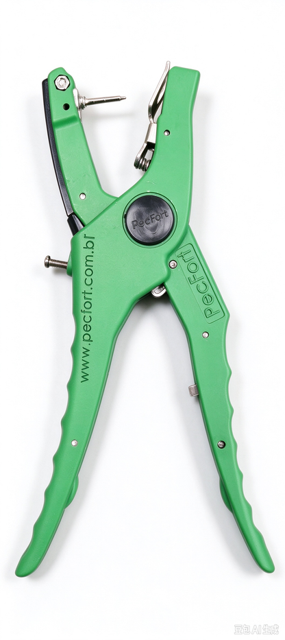 Automatic Rebound Animal Livestock Ear Tag Applicator Ear Tagging Tool Ear Tag Pliers Cattle Ear Tagger with Spare Pins for Installing Pigs Cattle Cow Goat Sheep Ear Tags Real full body aluminum alloy