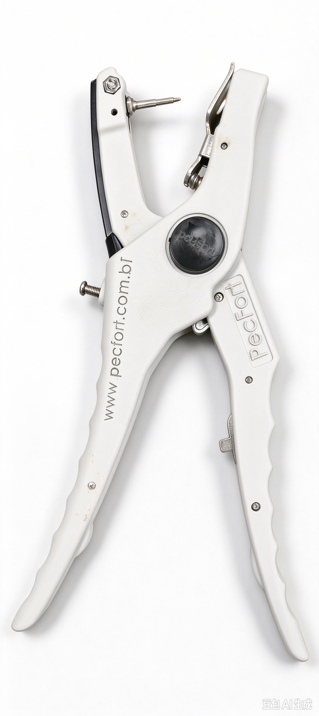 Automatic Rebound Animal Livestock Ear Tag Applicator Ear Tagging Tool Ear Tag Pliers Cattle Ear Tagger with Spare Pins for Installing Pigs Cattle Cow Goat Sheep Ear Tags Real full body aluminum alloy