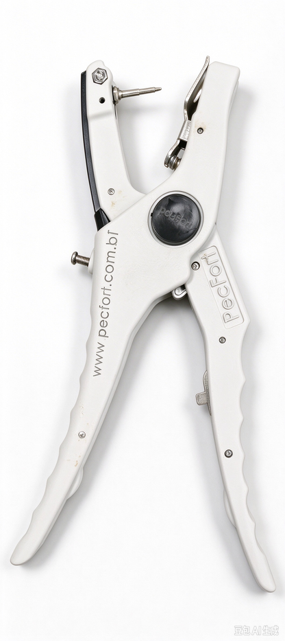 Automatic Rebound Animal Livestock Ear Tag Applicator Ear Tagging Tool Ear Tag Pliers Cattle Ear Tagger with Spare Pins for Installing Pigs Cattle Cow Goat Sheep Ear Tags Real full body aluminum alloy