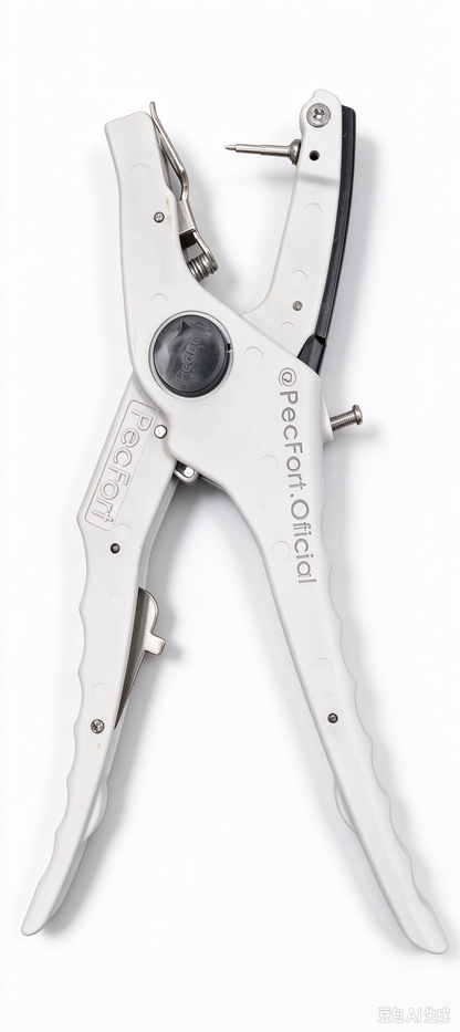 Automatic Rebound Animal Livestock Ear Tag Applicator Ear Tagging Tool Ear Tag Pliers Cattle Ear Tagger with Spare Pins for Installing Pigs Cattle Cow Goat Sheep Ear Tags Real full body aluminum alloy