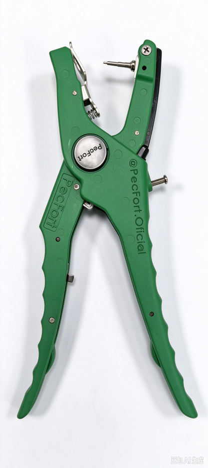 Automatic Rebound Animal Livestock Ear Tag Applicator Ear Tagging Tool Ear Tag Pliers Cattle Ear Tagger with Spare Pins for Installing Pigs Cattle Cow Goat Sheep Ear Tags Real full body aluminum alloy